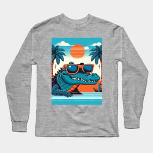 Cool Blue Gator Long Sleeve T-Shirt